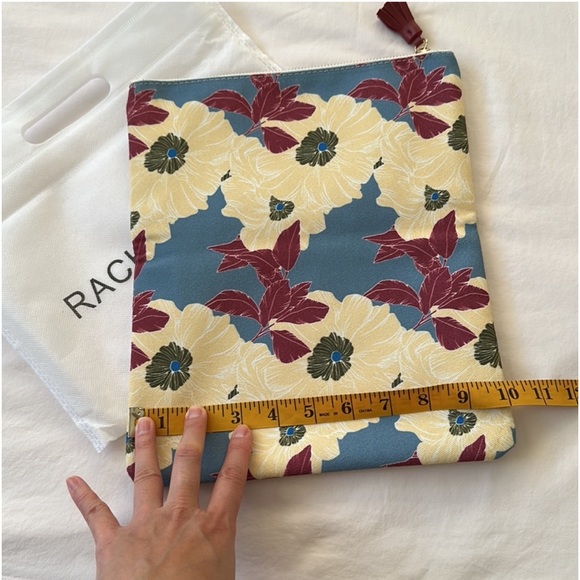 Rachel Pally reversible clutch bag, blue, white, cream, green, maroon, OS, NWOT - Picture 9 of 10